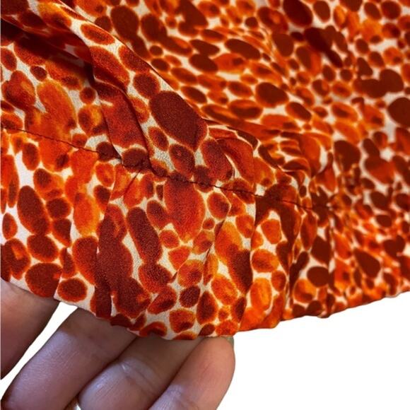 Michael Michael Kors Blouse Women’s Size XS Dot Long Sleeve Tie Waist Red White - Picture 5 of 10